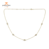 14KT 2.00CT ROUND DIAMONDS BY THE YARD NECKLACE 18"-2 COLORS