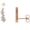 14KT GOLD 3/8 CTW DIAMOND EAR CLIMBERS