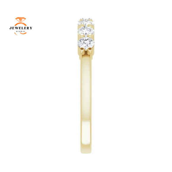 14KT Gold 1/2 CTW Round Diamond 7 Stone Band - Image 3