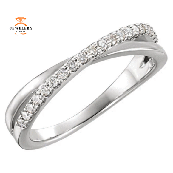 14KT Gold 1/5 CTW Diamond Criss-Cross Ring - Image 3