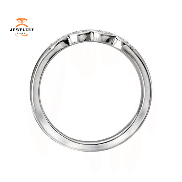 14KT Gold 1/7 CTW Marquise Diamond Bezel 4 Stone Band - Image 3