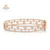 14KT GOLD 0.72 CTW DIAMOND STAR BANGLE BRACELET