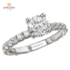 14KT 3/4 CTW DIAMOND ACCENT 4/5 ETERNITY SETTING FOR 1 CT ROUND