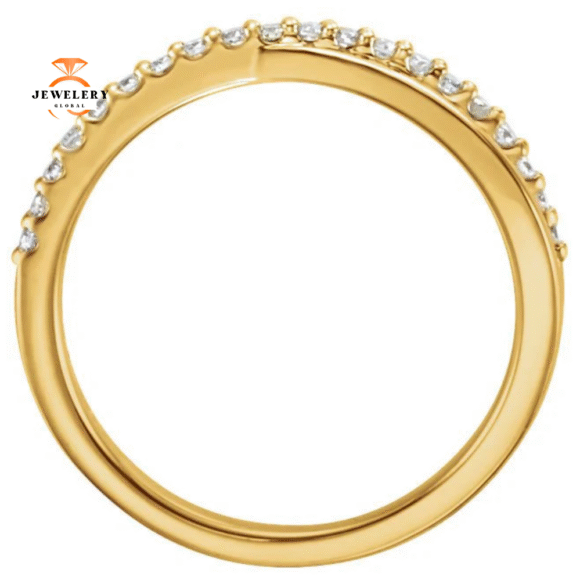 14KT Gold 1/5 CTW Diamond Criss-Cross Ring - Image 6