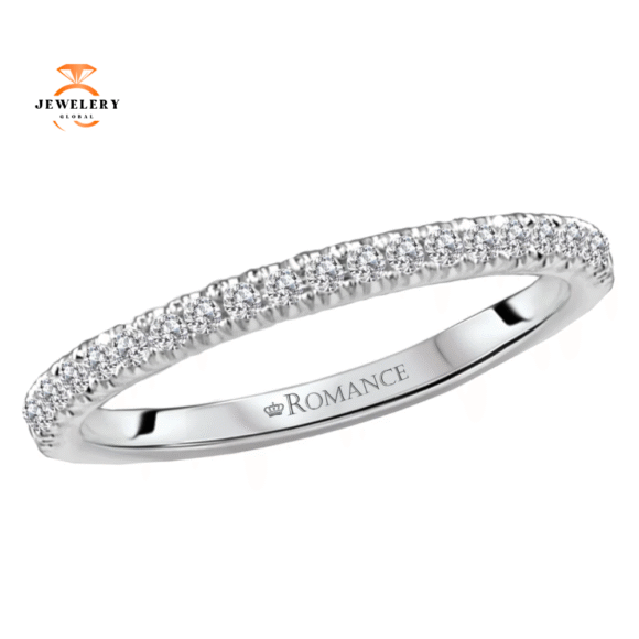 14KT GOLD 1/7 CTW ROUND DIAMOND 18 STONE BAND