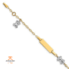 14KT Two-Tone Teddy Bear ID Children Bracelet