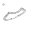 14KT Gold 1/10 CTW Round Diamond Curved Band