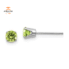 14KT GOLD 0.60 CARAT ROUND PERIDOT EARRINGS