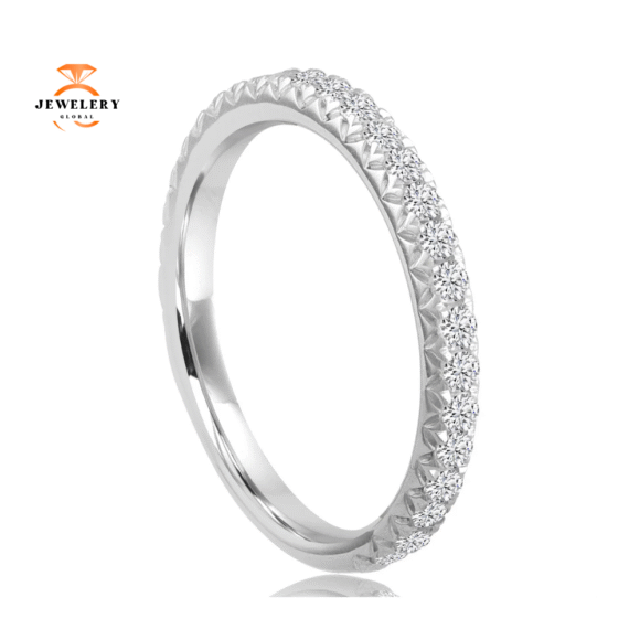 14KT Gold 1/2 CTW Round Diamond Fishtail Band - Image 2