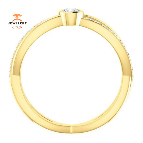 14KT GOLD 1/3 CTW DIAMOOND INFINITY INSPIRED RING - Image 10