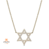 14KT GOLD 0.15 CTW DIAMOND STAR OF DAVID NECKLACE