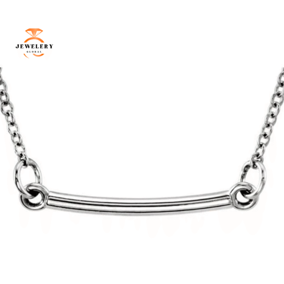14KT Gold Posh Bar Necklace - Image 2
