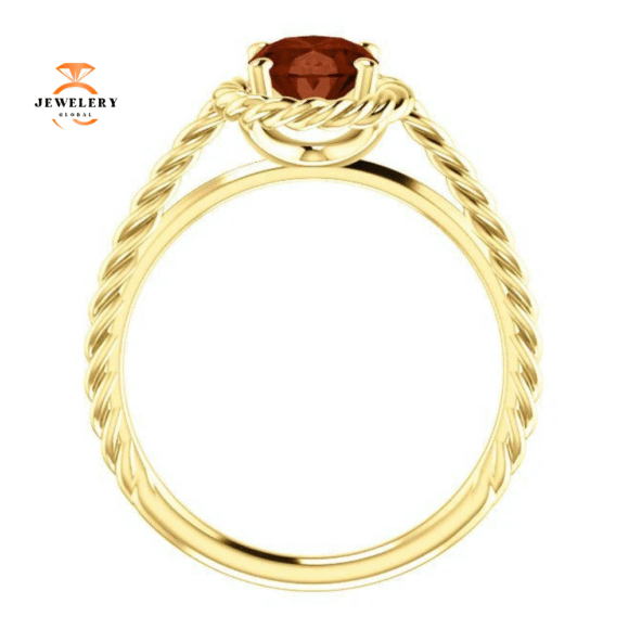 14KT GOLD 2.00 CARAT OVAL GARNET RING - Image 13