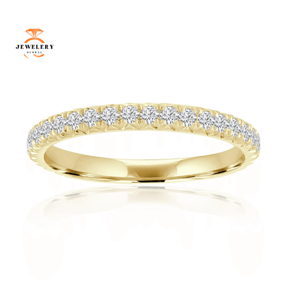14KT Gold 1/2 CTW Round Diamond Fishtail Band - Image 4