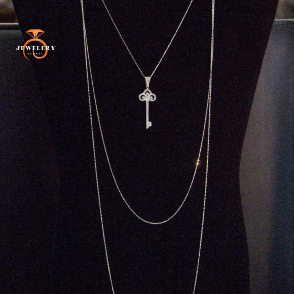 14KT GOLD 3 TIER LENGTH RASO LINK CHAIN WITH EXTENDER - Image 2