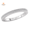 14KT GOLD 1/7 CTW ROUND DIAMOND MILGRAIN BAND