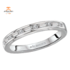 14KT Gold 1/3 CTW Round & Baguette Diamond Channel-Set Band