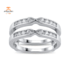 14KT GOLD 1/2 CTW ROUND DIAMOND PINCHED CHANNEL INSERT BAND