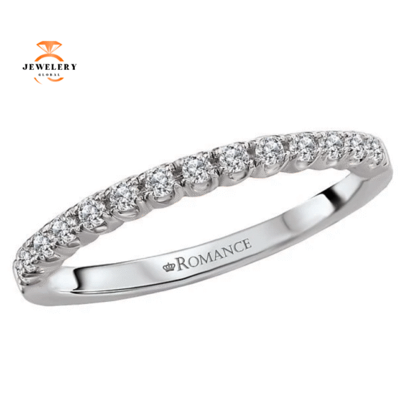 14KT GOLD 1/4 CTW ROUND DIAMOND 14 STONE BAND