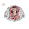 14KT TWO-TONE GOLD 6.17 CT MORGANITE & 1.35 CTW DIAMOND FASHION RING