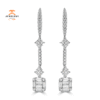 14KT WHITE GOLD 0.62 CTW & 0.56 CTW DIAMOND DROP EARRINGS