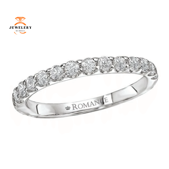 14KT GOLD 1/3 CTW ROUND DIAMOND 13 STONE BAND