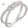 14KT GOLD 1/5 CTW DIAMOND KNOT RING