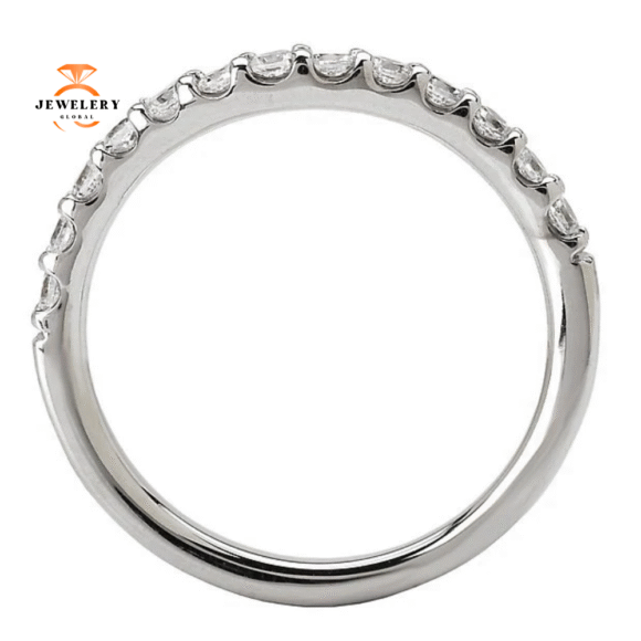 14KT GOLD 1/3 CTW ROUND DIAMOND 13 STONE BAND - Image 2