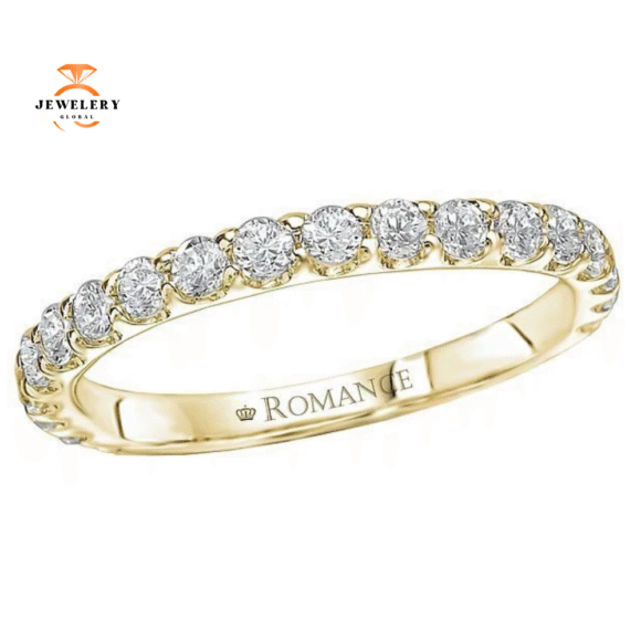 14KT GOLD 1/3 CTW ROUND DIAMOND 13 STONE BAND - Image 3