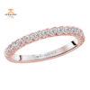 14KT GOLD 3/8 CTW ROUND DIAMOND 17 STONE BAND