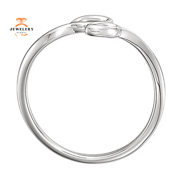 14KT GOLD DOUBLE MARQUISE SHAPE STACKABLE RRING - Image 4