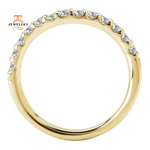 14KT GOLD 1/3 CTW ROUND DIAMOND 13 STONE BAND - Image 4