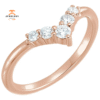14KT Gold 1/4 CTW Diamond Graduated "V" Ring