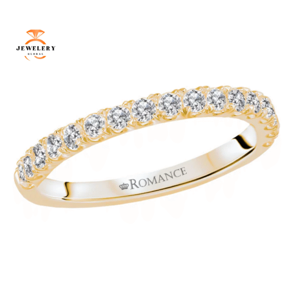 14KT GOLD 3/8 CTW ROUND DIAMOND 17 STONE BAND - Image 3