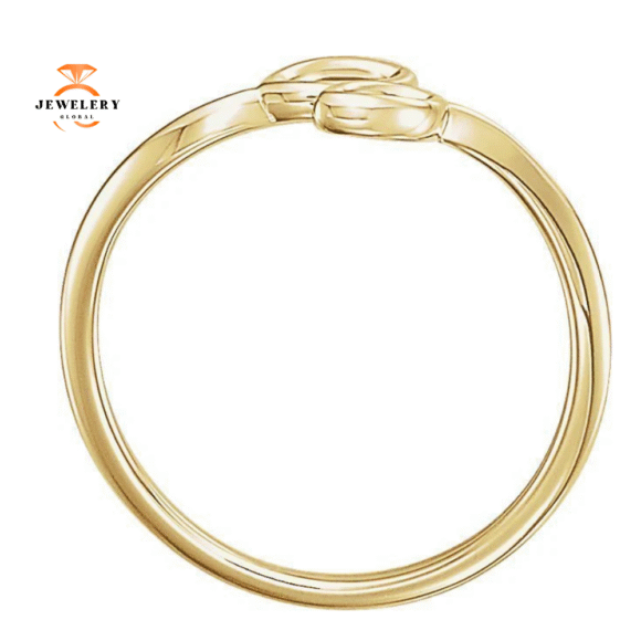 14KT GOLD DOUBLE MARQUISE SHAPE STACKABLE RRING - Image 6