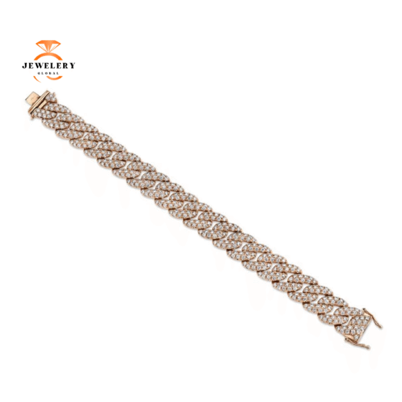 14KT Gold 8.33 CTW Diamond Curve Bracelet