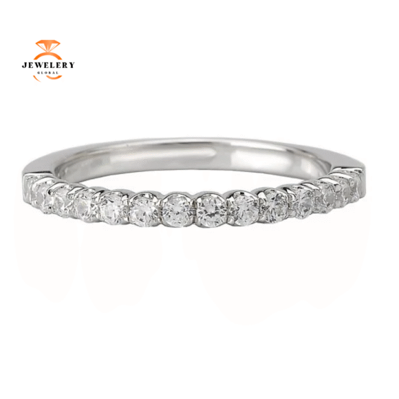 14KT GOLD 1/4 CTW ROUND DIAMOND 14 STONE BAND - Image 2