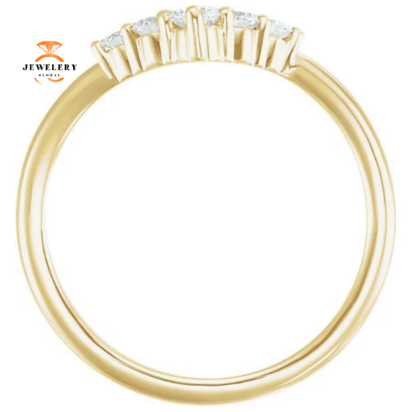 14KT Gold 1/4 CTW Diamond Graduated "V" Ring - Image 6