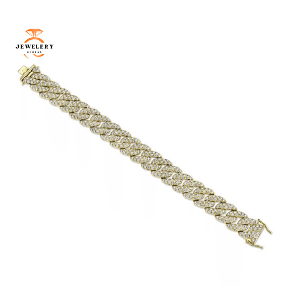 14KT Gold 8.33 CTW Diamond Curve Bracelet - Image 3