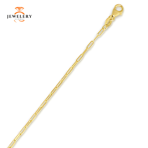 14 KARAT GOLD 1.7MM PAPERCLIP BRACELET- VARIOUS LENGTHS & COLORS