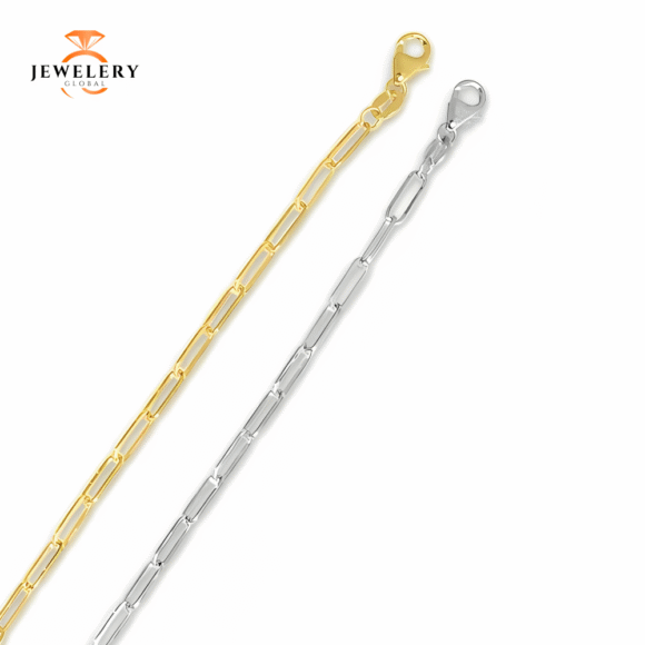 14 KARAT GOLD 1.7MM PAPERCLIP BRACELET- VARIOUS LENGTHS & COLORS - Image 2