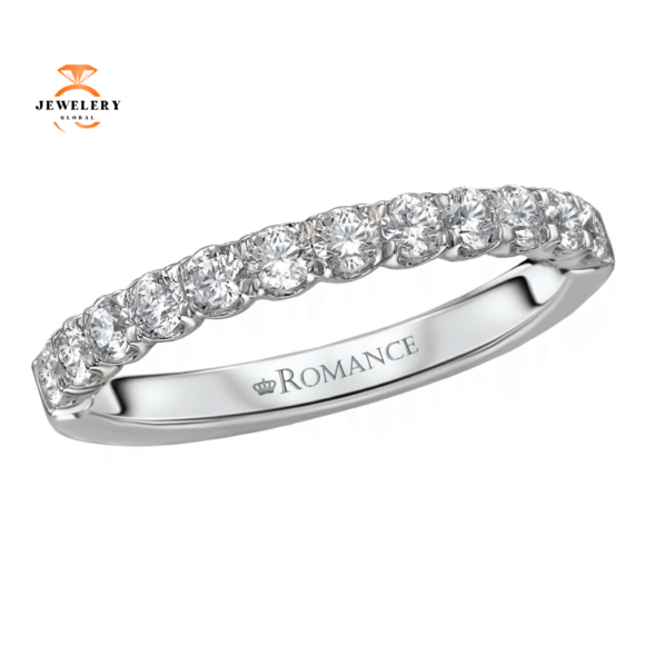 14KT GOLD 1/2 CTW DIAMOND 12 STONE BAND