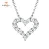 14 KARAT GOLD 1/4 CTW DIAMOND HEART NECKLACE