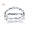 14KT Gold 1/3 CTW Round Diamond Curved Insert Band