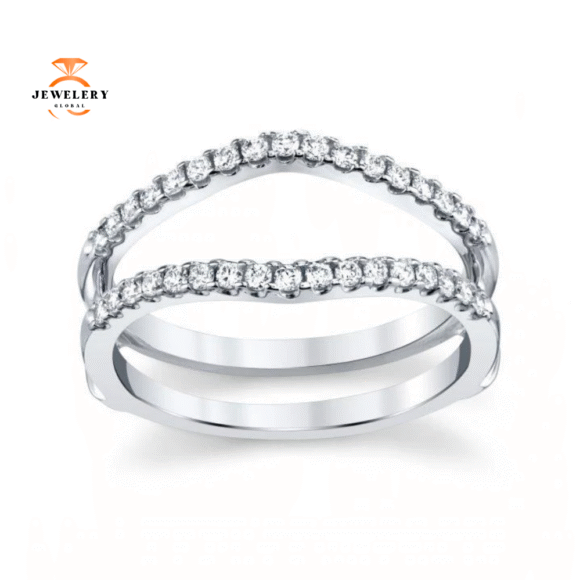14KT Gold 1/3 CTW Round Diamond Curved Insert Band