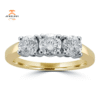 14KT Two-Tone Gold 1.00 CTW 3 Stone Diamond Ring