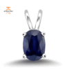 14KT OVAL BLUE SAPPHIRE PENDANT
