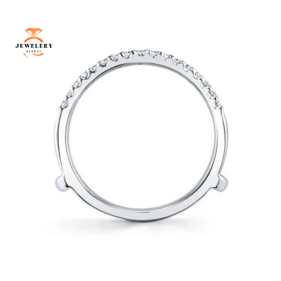 14KT Gold 1/3 CTW Round Diamond Curved Insert Band - Image 4