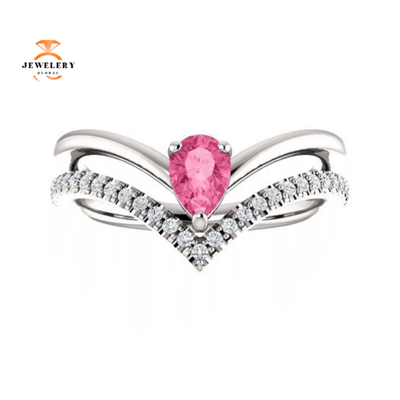 14KT GOLD 1/2 CTW PINK TOURMALINE & 1/6 CTW DIAMOND RING - Image 7