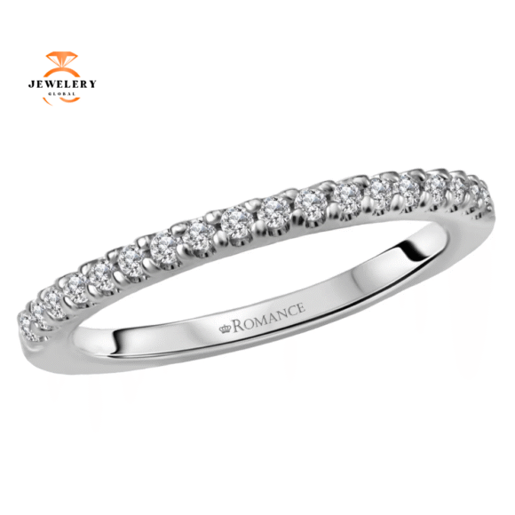 14KT Gold 1/5 CTW Round Diamond 18 Stone Band
